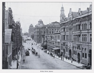 Bridge Street, Sydney (s/hvitt bilde) av Photographer Australian