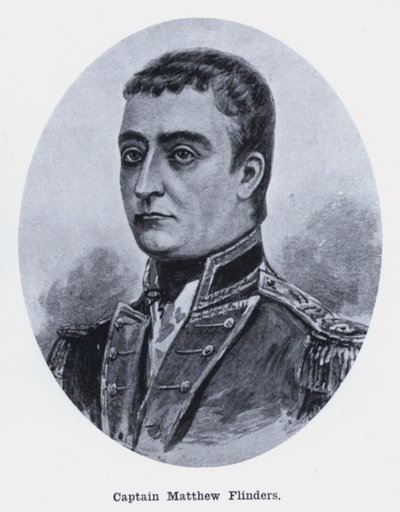 Kaptein Matthew Flinders (s/hvitt bilde) av Photographer Australian