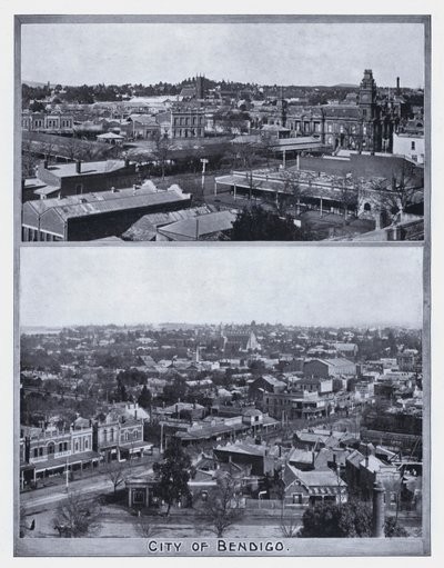 City of Bendigo (s/hvitt bilde) av Photographer Australian
