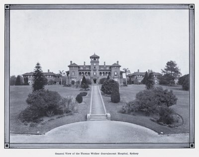 Generell utsikt over Thomas Walker Convalescent Hospital, Sydney (s/hv-bilde) av Photographer Australian