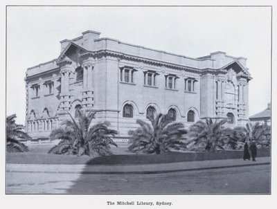The Mitchell Library, Sydney (s/hvitt bilde) av Photographer Australian