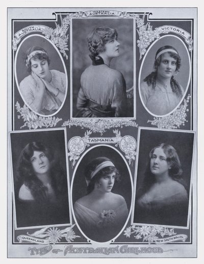 Typer australsk jenteskap (s/hvitt-bilde) av Photographer Australian