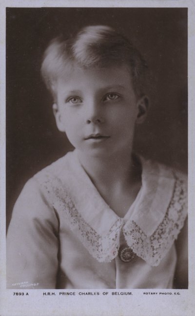Prins Charles av Belgia, greve av Flandern (s/hvitt bilde) av Photographer Belgian