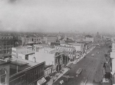 Fugleperspektiv av Winnipeg (s/hvitt bilde) av Photographer Canadian