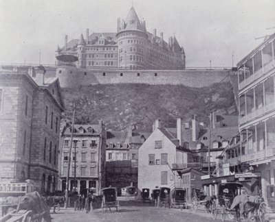 Canada: Chateau Frontenac, Quebec (s/hvitt-bilde) av Photographer Canadian