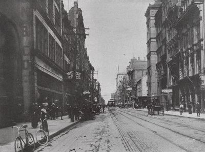 King Street, Toronto (s/hvitt bilde) av Photographer Canadian