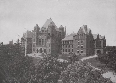 Parlamentsbygningene i provinsen Ontario, Toronto (s/hvitt-bilde) av Photographer Canadian