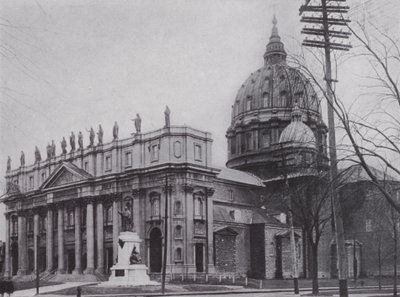 St James Cathedral, Montreal (s/hvitt bilde) av Photographer Canadian