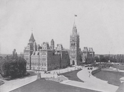 The Central Block, Parliament Buildings, Ottawa (s/hv-bilde) av Photographer Canadian