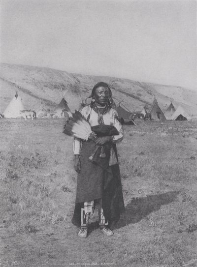 Winnipeg Jack, Blackfoot (s/hvitt bilde) av Photographer Canadian