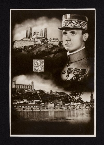 Milan Ratislav Stepanik , slovakisk soldat som tjenestegjorde som general i den franske hæren i første verdenskrig og som krigsminister for Tsjekkoslovakia (s/hv-bilde) av Photographer Czech