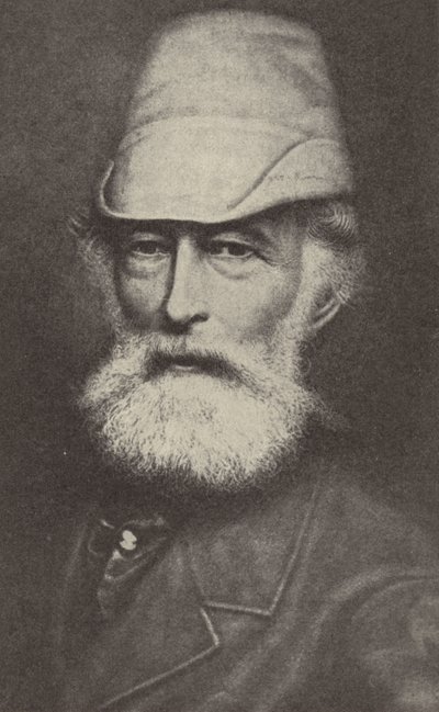 Alfred Krupp, tysk industrimann som grunnla Krupp-verkene i Essen (s/hv-bilde) av Photographer German