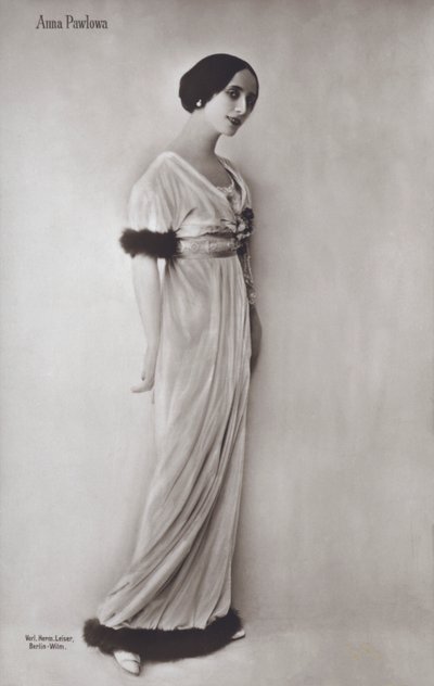 Anna Pavlova (s/hvitt bilde) av Photographer German
