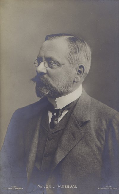 August von Parseval , tysk luftskipdesigner (s/hvitt bilde) av Photographer German