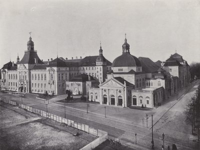Charlottenburg, kunstakademiet og musikkuniversitetet (s/hvitt-bilde) av Photographer German