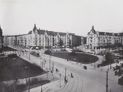 Charlottenburg, Savigny-Platz (s/hvitt-bilde) av Photographer German