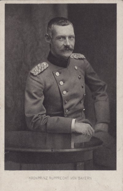 Kronprins Rupprecht av Bayern, tysk militærsjef for første verdenskrig (s/hvitt bilde) av Photographer German