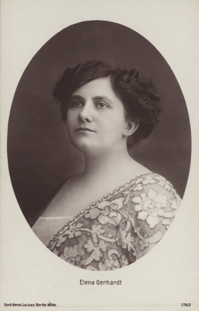 Elena Gerhardt , tysk operasangerinne (s/hvitt bilde) av Photographer German