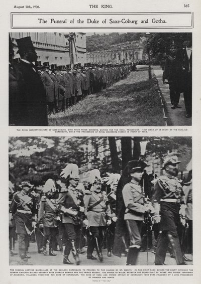 Begravelse av Alfred, hertugen av Saxe-Coburg og Gotha, andre sønn av dronning Victoria og prins Albert, Coburg, Tyskland av Photographer German