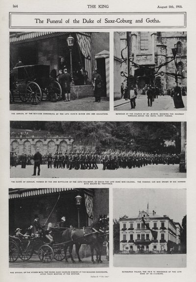 Begravelse av Alfred, hertugen av Saxe-Coburg og Gotha, andre sønn av dronning Victoria og prins Albert, Coburg, Tyskland av Photographer German