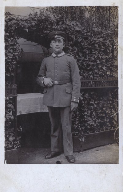Tysk hærsoldat (s/hvitt bilde) av Photographer German