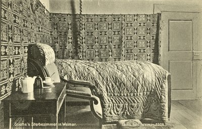 Goethes dødsrom, Weimar (fargebilde) av Photographer German
