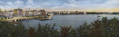 Hamburg: Panorama fra gamle og nye Jungfernstieg (bilde) av Photographer German