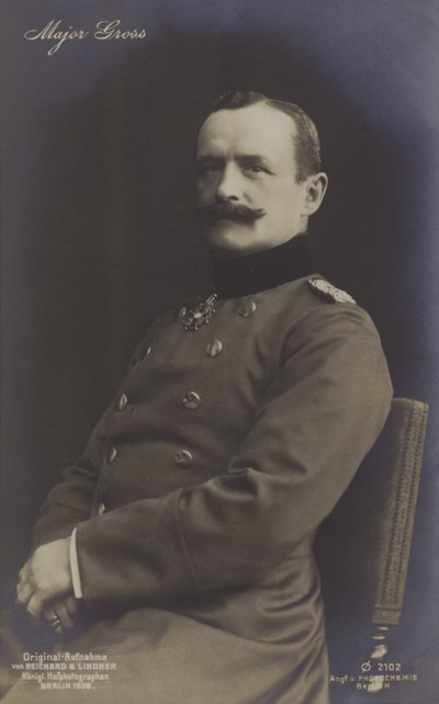 Hans Georg Friedrich Gross, tysk ballongfarer og luftskipskonstruktør (s/hvitt-bilde) av Photographer German