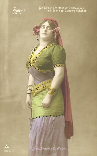 Hedwig Franzillo Kauffman som Lakme (fargebilde) av Photographer German