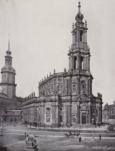 Catholic Court Church (s/hvitt bilde) av Photographer German