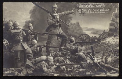 Landwehrlied (Hærsang) (s/hvitt bilde) av Photographer German
