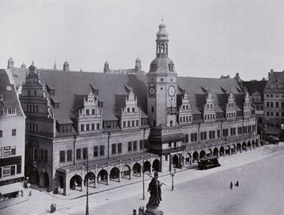 Leipzig: Det gamle rådhuset (s/hvitt bilde) av Photographer German