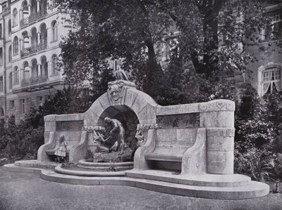 Leipzig: Marchenbrunnen (s/hvitt foto) av Photographer German