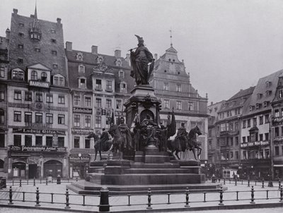 Leipzig: Seiersmonumentet (s/hvitt bilde) av Photographer German