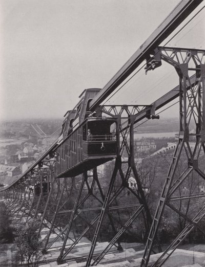 Loschwitz, hengende jernbane (s/hv-bilde) av Photographer German