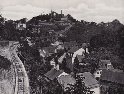 Loschwitz, taubane (s/hvitt bilde) av Photographer German