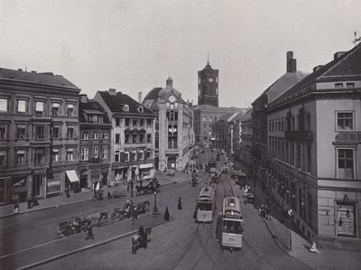 Molkenmarkt, Spandauer Strasse og rådhuset (s/hvitt-bilde) av Photographer German
