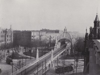 Nollendorfplatz, Station Der Hochbahn (s/hvitt bilde) av Photographer German