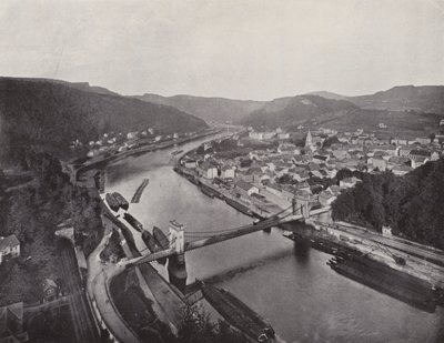 Panorama av Decin (s/hvitt bilde) av Photographer German