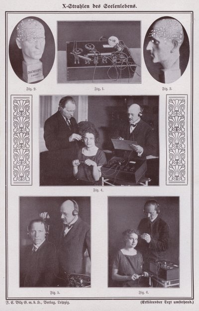 Personlighetsanalyse ved hjelp av røntgenstråler (s/hvitt-bilde) av Photographer German