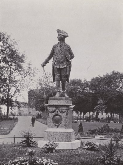 Potsdam, monument til Friedrich Des Grossen (s/hvitt bilde) av Photographer German