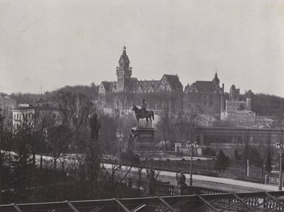 Potsdam, krigsskole og monument til keiser Wilhelm Des Grossen (s/hvitt foto) av Photographer German