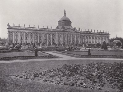 Potsdam, New Palace (s/hvitt bilde) av Photographer German