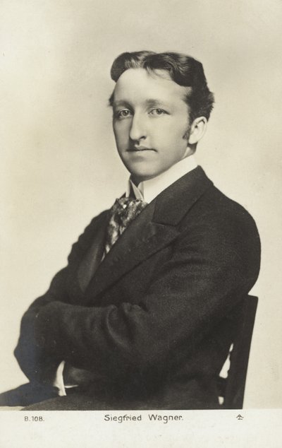 Siegfried Wagner , tysk komponist og dirigent (s/hv-bilde) av Photographer German
