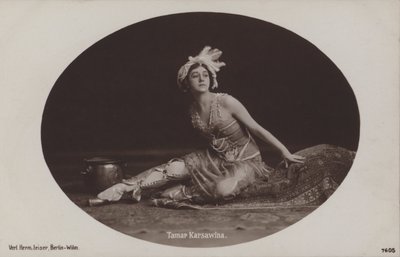 Tamara Karsavina, russisk ballerina og ballettlærer (s/hvitt-bilde) av Photographer German