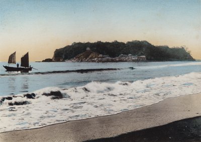 Japan, ca. 1912: Enoshima-øya sett nær Kamakura (bilde) av Photographer Japanese