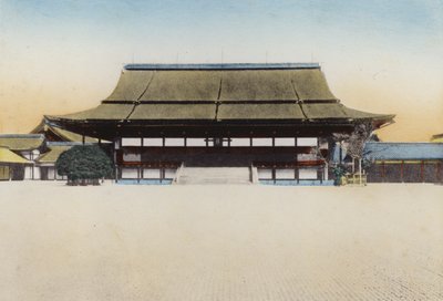 Japan, ca. 1912: Shishinden-hallen i Kyoto-palasset, ble brukt til nyttårspublikum og andre store seremonier; Tronsettingen av den nåværende keiseren ble holdt her i 1868, Kyoto (bilde) av Photographer Japanese