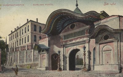 Sublime Porte, Konstantinopel (fargebilde) av Photographer Turkish