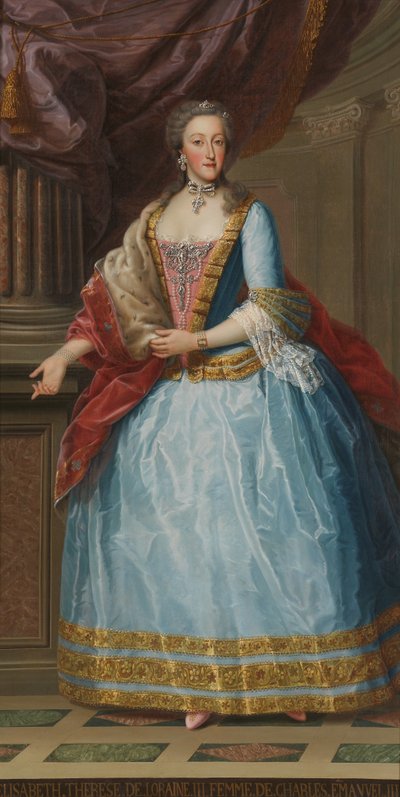 Portrett av Elizabeth av Lorraine av Piedmontese painter