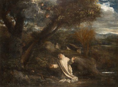 Landskap med en helgen i ekstase, 1612-1647. av Pier Francesco Mola